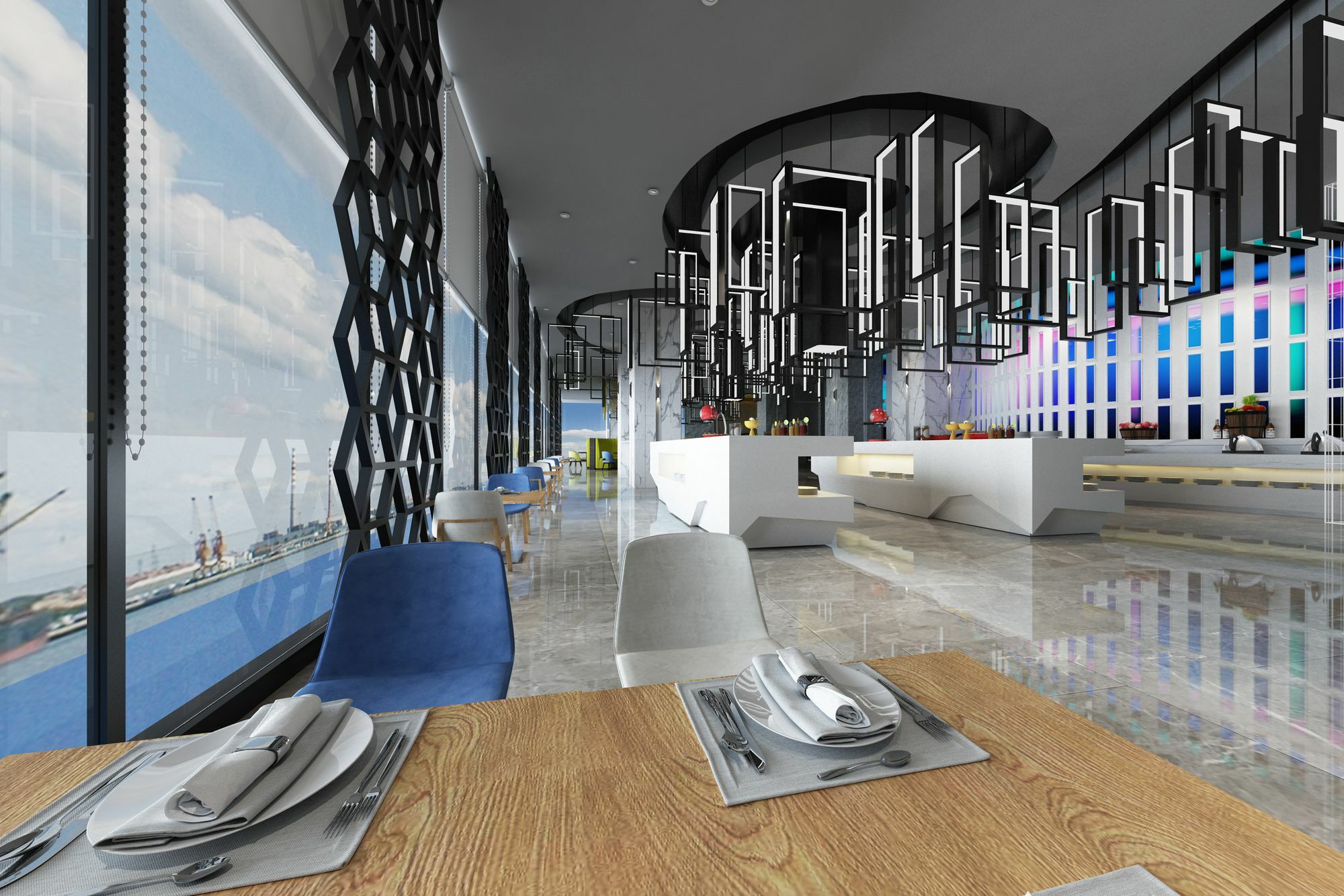 Fraser Place Puteri Harbour Nusajaya  Ngoại thất bức ảnh 3D rendering of a restaurant